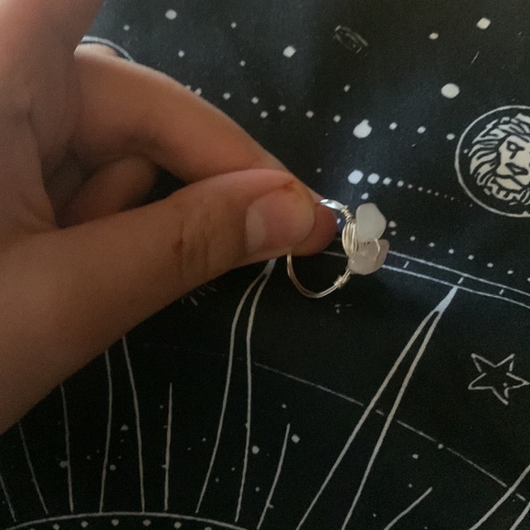 Double rose quartzes ring - Picture 2 of 4